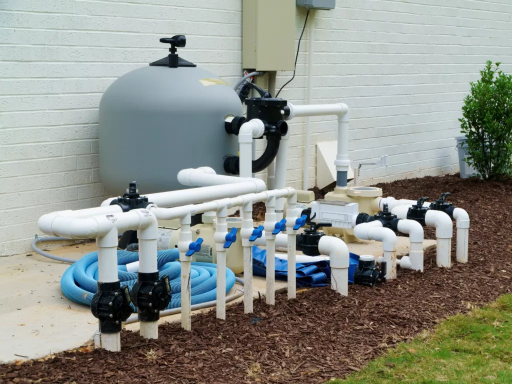 pool equipment w automation panel